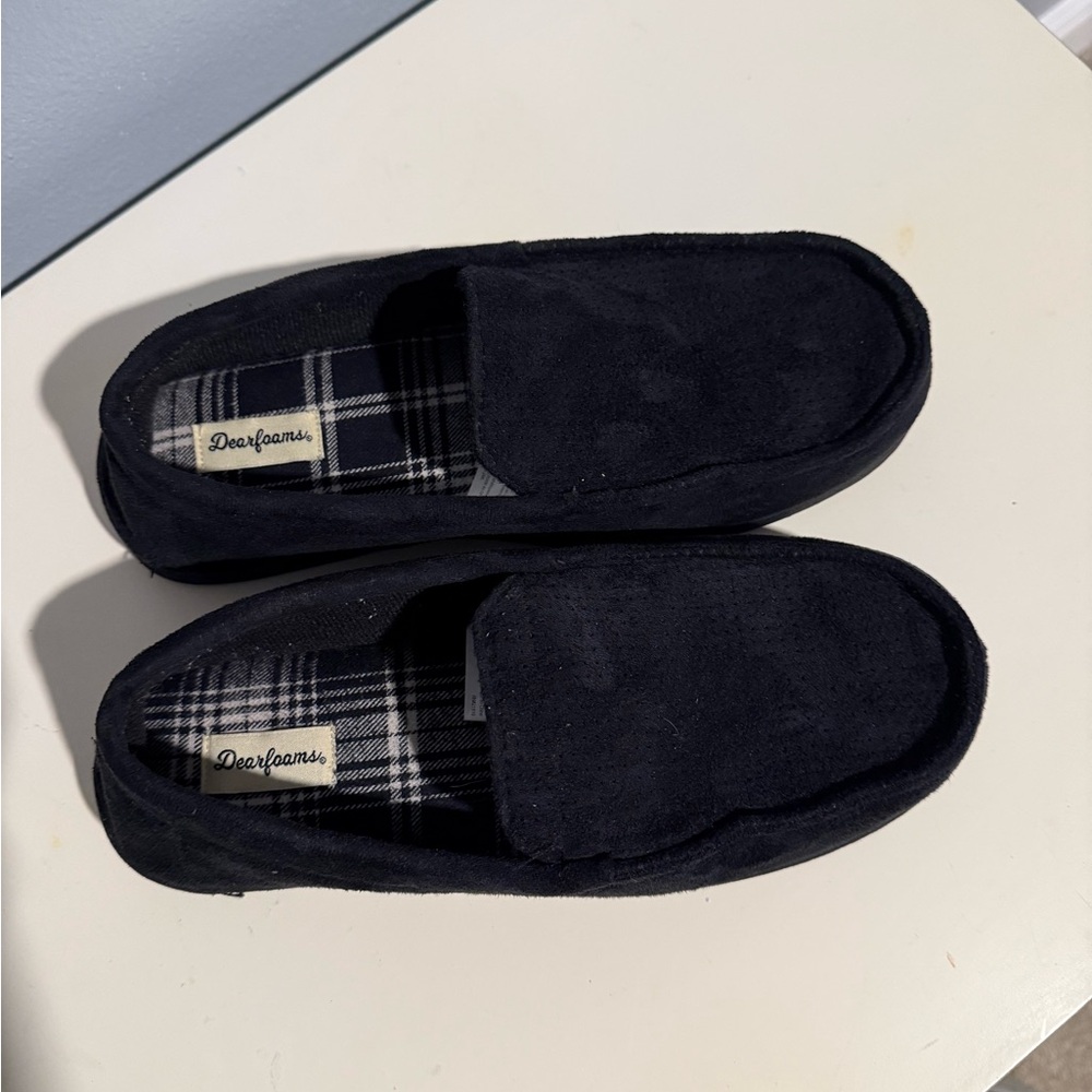Dearfoams Men's Black Slippers size Medium